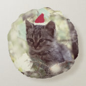 Cite Kitten geborsteld polyester rond werpkussen Rond Kussen (Achterkant)