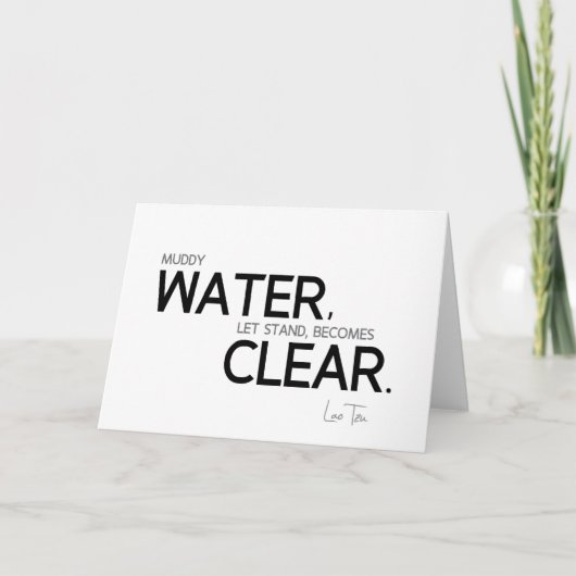 CITEERT: Lao Tzu: Modderig water Kaart (Voorkant)