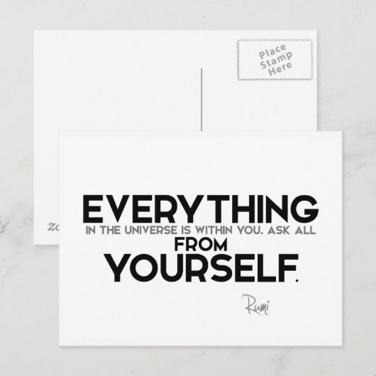 CITEERT: Rumi: Binnen u Briefkaart (Voorkant / Achterkant)