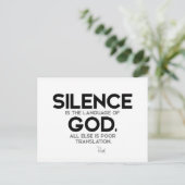 CITEERT: Rumi: Stilte: Taal van God Briefkaart (Staand voorkant)