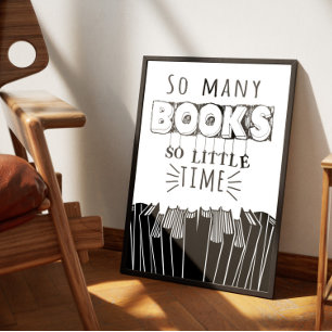 Citeert Typografie poster - Zoveel boeken..