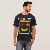 citi love 8 bit IT retro game ordi T-shirt (Voorkant volledig)