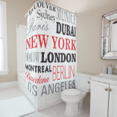 Cities of the world - douchekop douchegordijn (In situ)