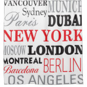 Cities of the world - douchekop douchegordijn (Voorkant)
