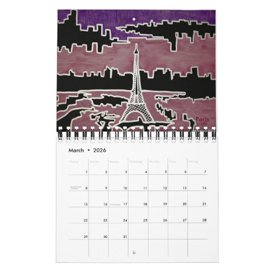Cities of the World Kalender (Mar 2026)