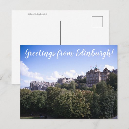 CITINERARIES: Greetings from Edinburgh! Briefkaart (Voorkant / Achterkant)
