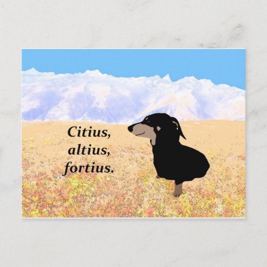 Citius, Altius, Fortius. Briefkaart (Voorkant)