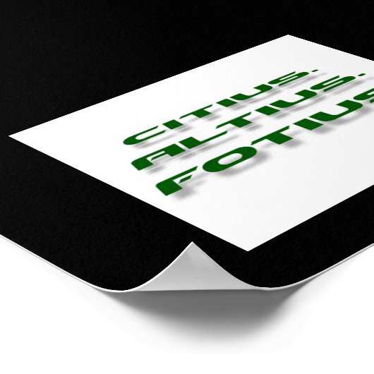 Citius. Altius. Fortius Poster (Hoek)