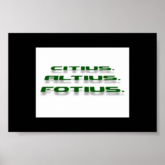 Citius. Altius. Fortius Poster (Voorkant)