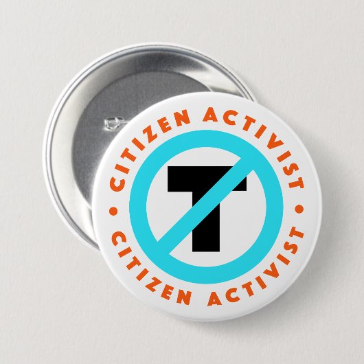 Citizen Activist Anti-Trump Button (Voorkant /achterkant)