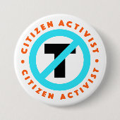 Citizen Activist Anti-Trump Button (Voorkant)