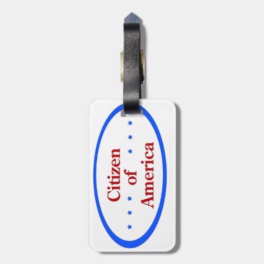 Citizen of America Bagagelabel (Achterkant verticaal)