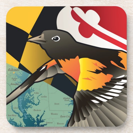 Citizen Oriole, Maryland's State Bird Bier Onderzetter (Voorkant)