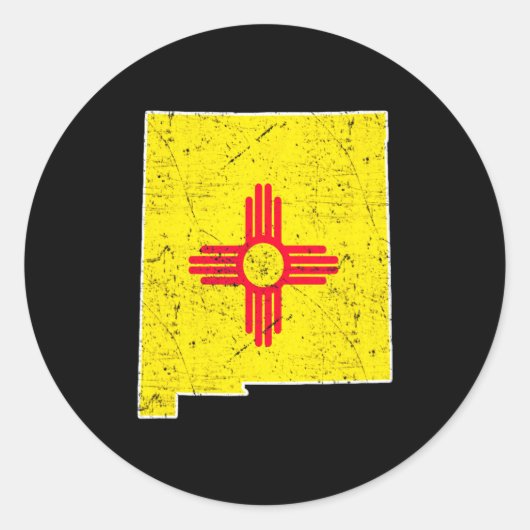 Citizen Proud America State Us Distressed Map New Ronde Sticker (Voorkant)