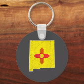 Citizen Proud America State Us Distressed Map New  Sleutelhanger (Voorkant)