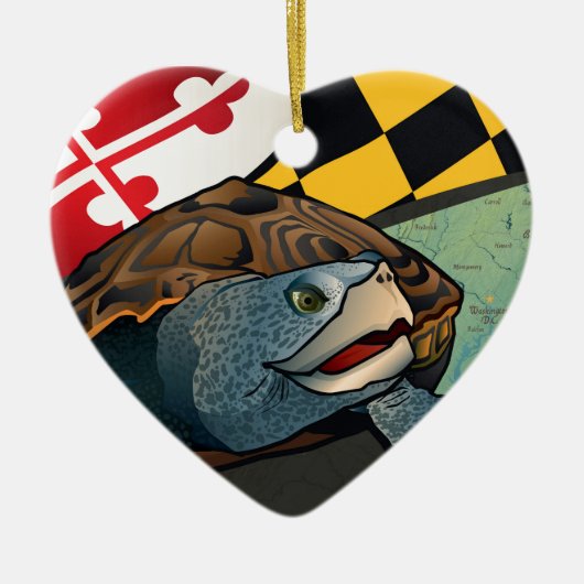 Citizen Terrapin, Maryland's Turtle Keramisch Ornament (Voorkant)