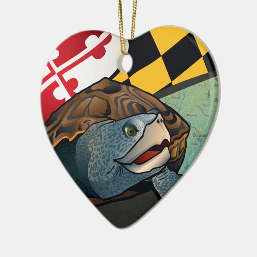 Citizen Terrapin, Maryland's Turtle Keramisch Ornament (Links)