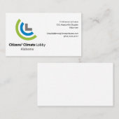 Citizens Climate Lobby Alabama visitekaartje (Voorkant / Achterkant)