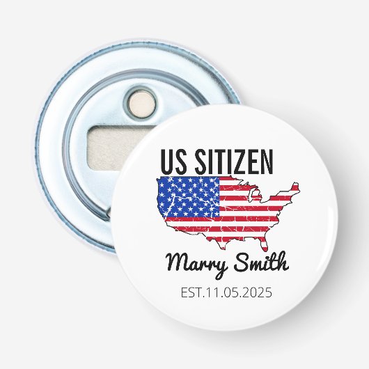 Citizenship Day American  – Proud to Be an America Button Flesopener (Voorkant)
