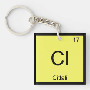 Citlali Naam Chemie Element Periodiek Systeem Sleutelhanger