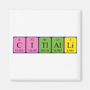 Citlalli periodieke tabelnaam magneet