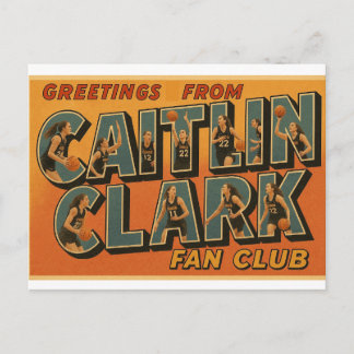 Citlin Clark Fan Club Vintage-Style Postcard Briefkaart