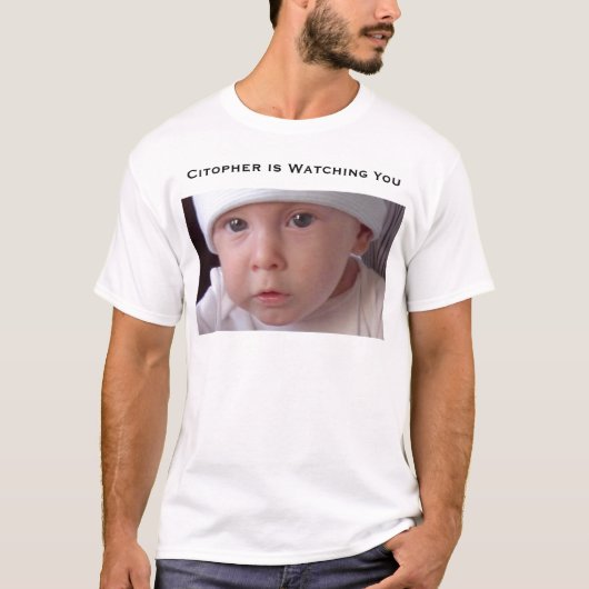 Citopher kijkt naar jou t-shirt (Voorkant)