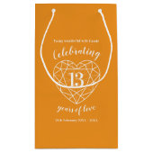 Citrien Bruiloft Jubileum 13e bericht geschenkzak Klein Cadeauzakje (Achterkant)