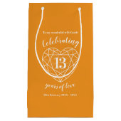 Citrien Bruiloft Jubileum 13e bericht geschenkzak Klein Cadeauzakje (Voorkant)