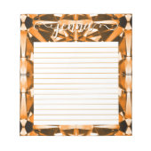 Citrien edelsteen gevoerd gepersonaliseerd notitieblok (Voorkant)