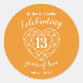 Citrien jubileum 13 jaar liefde stickers (Voorkant)