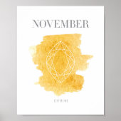 Citrine Birthstone november Poster (Voorkant)
