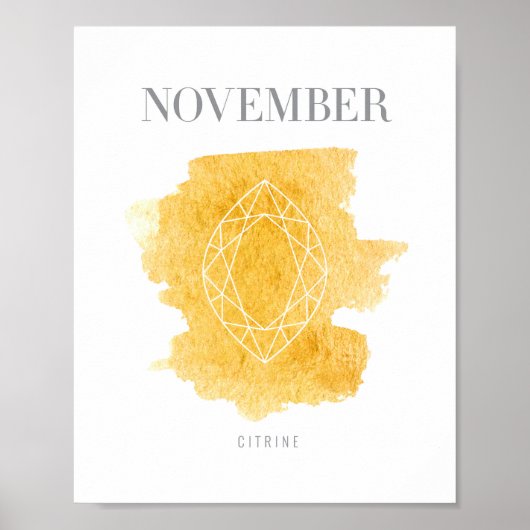 Citrine Birthstone november Poster (Voorkant)