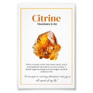 Citrine Crystal Meaning Poster