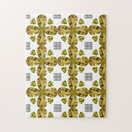 Citrine Diamond Color Art, geel Legpuzzel (Verticaal)
