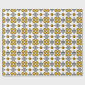 Citrine Diamond Gemstone Art, geel Cadeaupapier (Vlak)