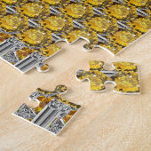 Citrine Diamond Gemstone Art, geel Legpuzzel (Zijkant)