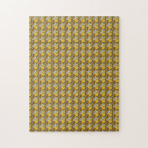 Citrine Diamond Gemstone Art, geel Legpuzzel