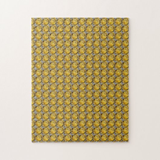 Citrine Diamond Gemstone Art, geel Legpuzzel (Verticaal)