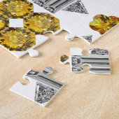 Citrine Diamond Gemstone Art, geel Legpuzzel (Zijkant)