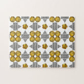 Citrine Diamond Gemstone Art, geel Legpuzzel (Horizontaal)