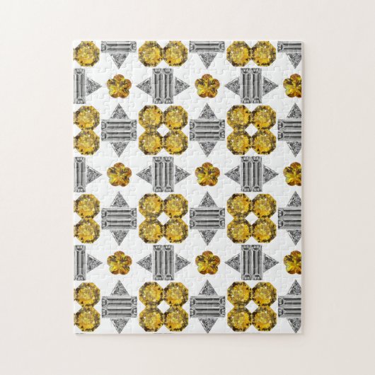Citrine Diamond Gemstone Art, geel Legpuzzel (Verticaal)