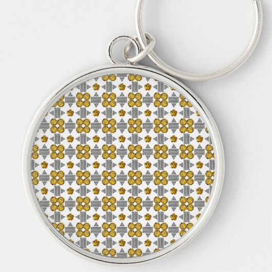 Citrine Diamond Gemstone Art, geel Sleutelhanger (Voorkant)