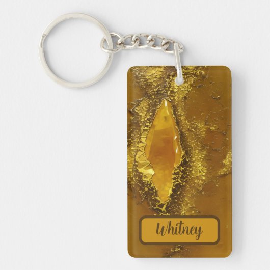 Citrine en Gold geïnspireerde Sleutelhanger (02) (Voorkant)