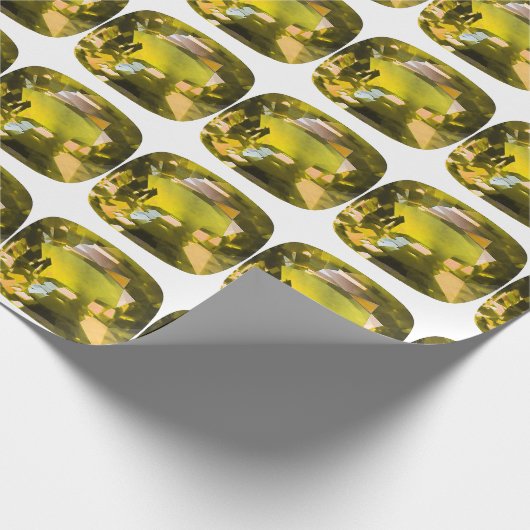 Citrine Gemstone Yellow Cadeaupapier (Hoek)