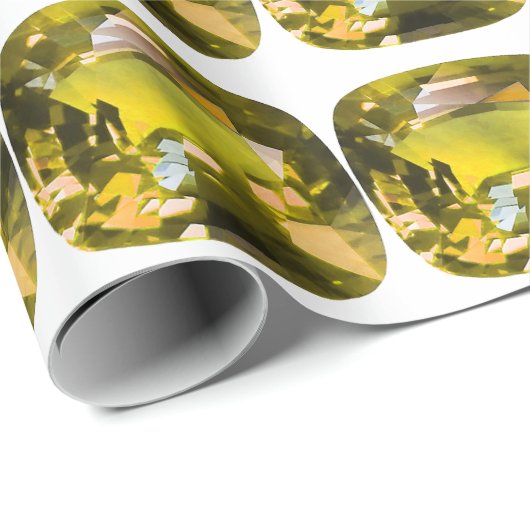 Citrine Gemstone Yellow Cadeaupapier (Rol Hoek)