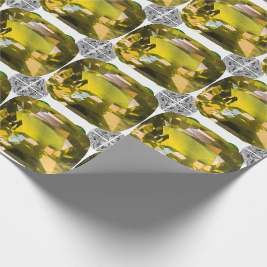 Citrine Gemstone Yellow Cadeaupapier (Hoek)