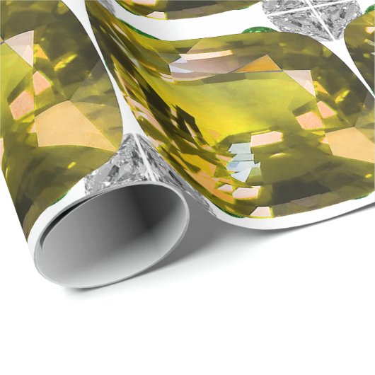 Citrine Gemstone Yellow Cadeaupapier (Rol Hoek)