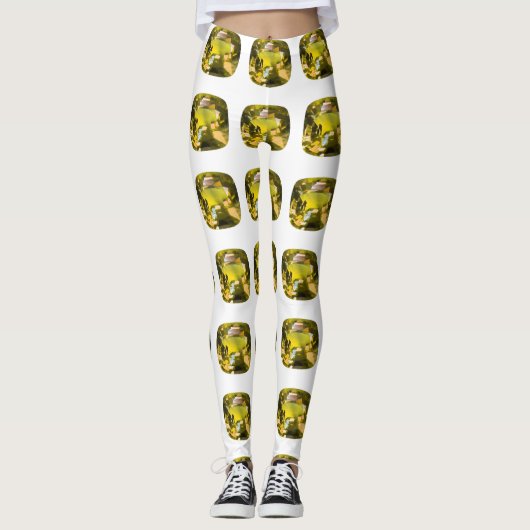 Citrine Gemstone Yellow Leggings (Voorkant)