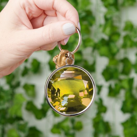 Citrine Gemstone Yellow Sleutelhanger (Hand)